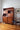 Mid-century teak wall unit with fold-down cocktail cabinet