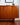 Closeup detail of wave handle on mid-century buffet sideboard by Chiswell