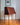 Mid-century Scandinavian furniture writing desk with key, side view