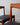 Mid-century Danish teak dining chairs with curved backrest - closeup detail