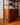 Bottom left view of mid-century teak bookshelf, wall unit and drawers