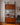 Vintage bookshelf drawers detail, mid-century wall unit